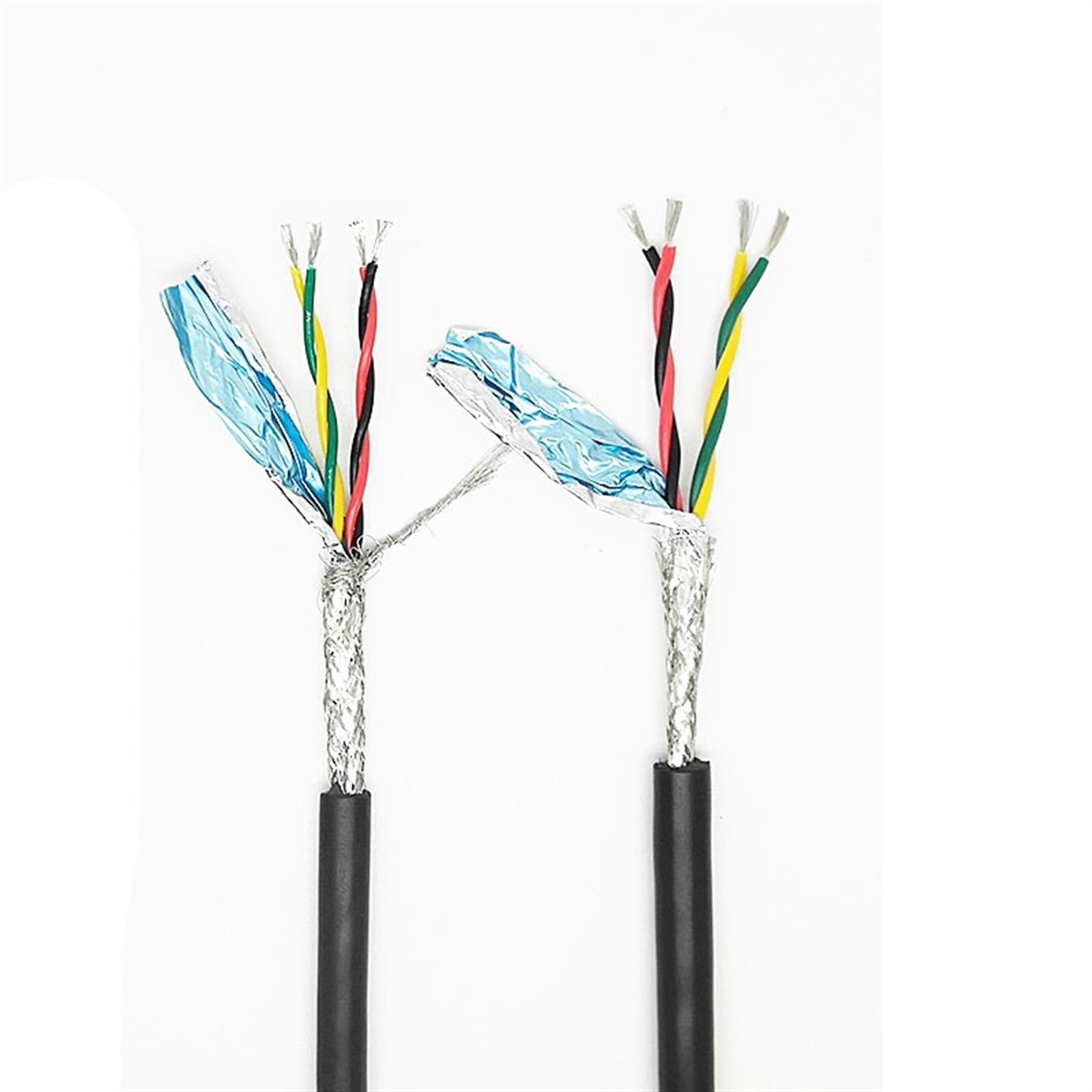 ZGOVIRLEN Twisted Pair Shielded Cable for Audio and Signal 18-26 AWG 2-8 core Black Gray 1-5 Meters(18 AWG 0.75mm2 Black,1Meter 6Core)
