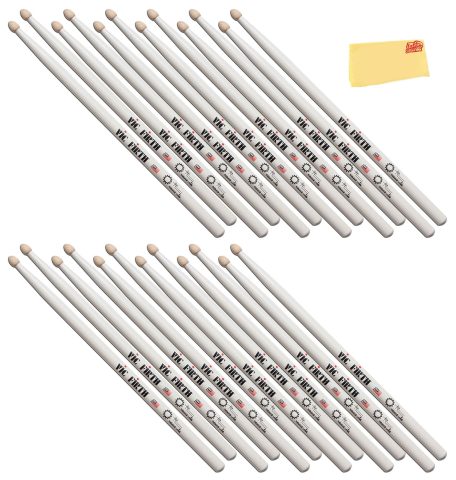 Vic Firth Signature Series Thomas Lang Drumsticks – 12‑Pack Bundle with Austin Bazaar Polishing Cloth