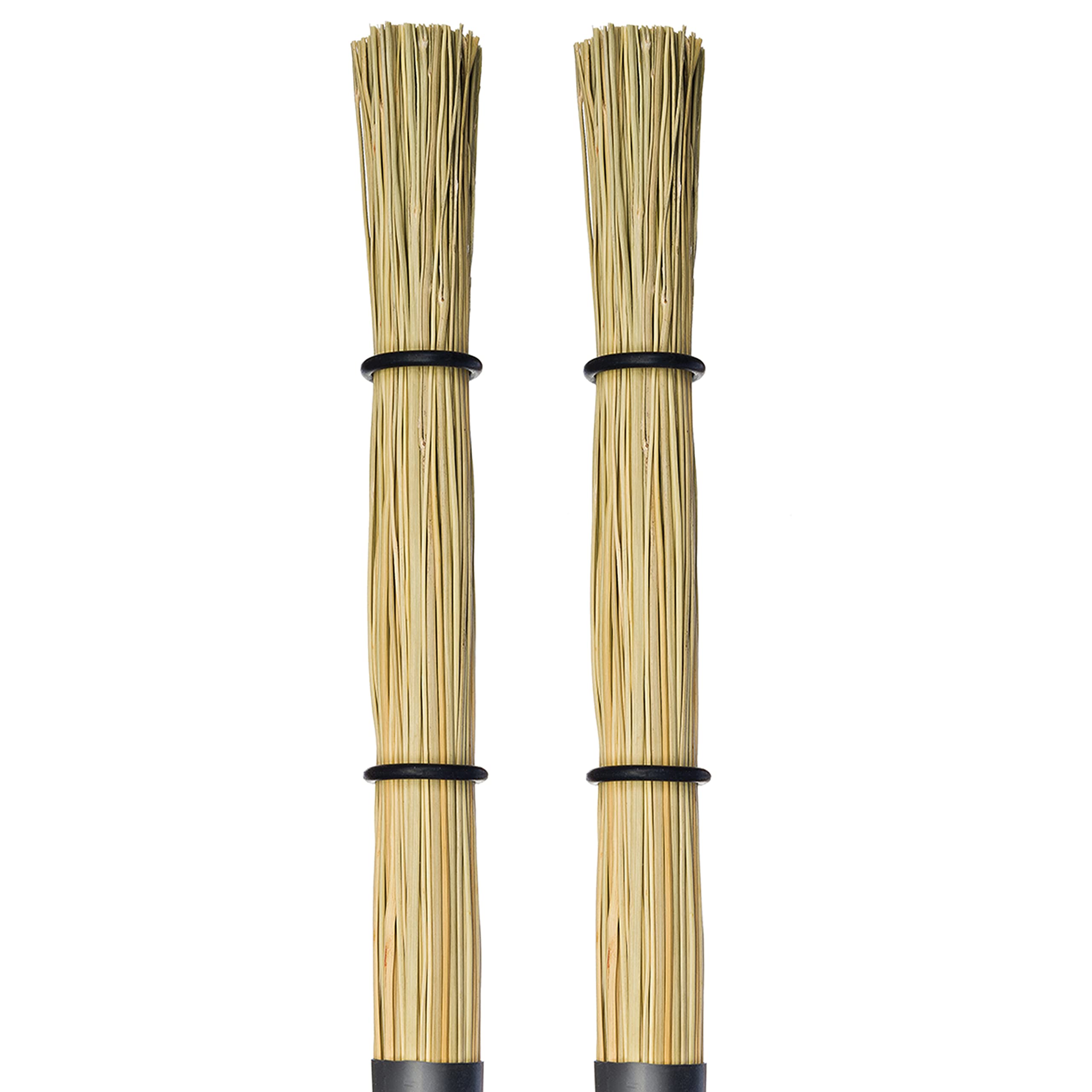ProMark Broomsticks – Hybrid of Drum Brushes and ProMark Rods – Adjustable O-Rings for Control of Bristle Spread – Handmade from Real Broomcorn – Medium – 1 Pair