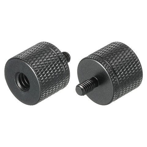 MECCANIXITY Mic Stand Adapter 1/4 Female x M4 Male Camera Screw,Black 2 Pcs