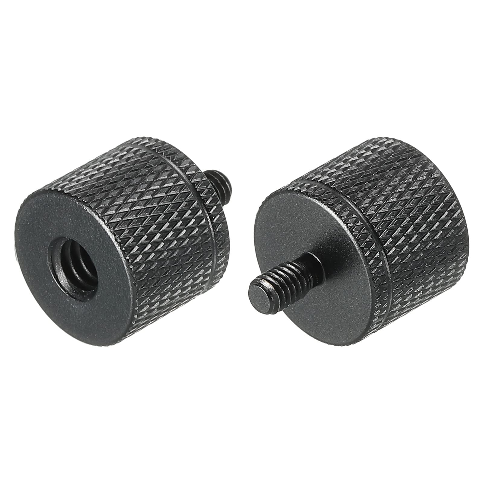 MECCANIXITY Mic Stand Adapter 1/4 Female x M4 Male Camera Screw,Black 2 Pcs