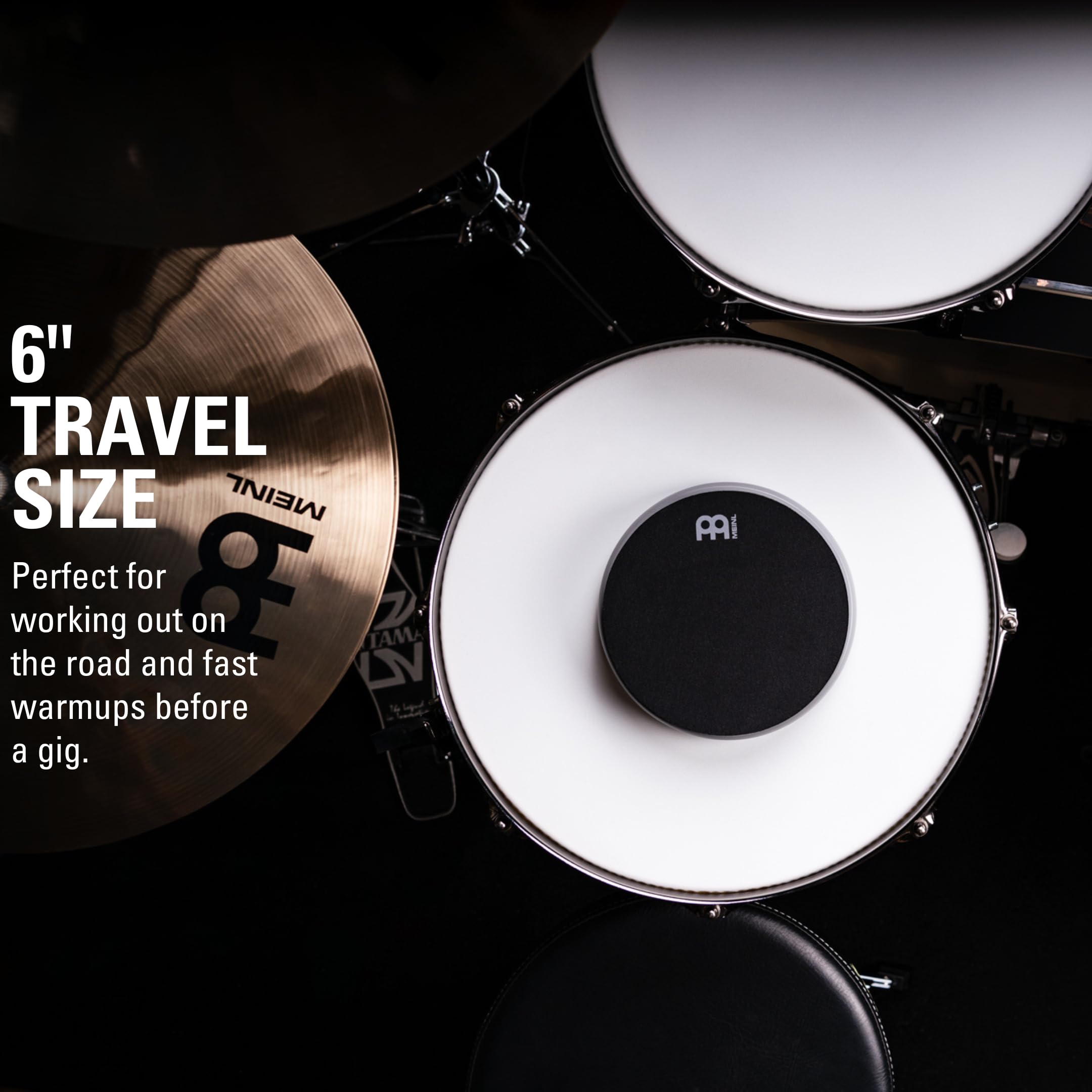 6″ Double Sided Drum Practice Pad, Standard Silicone/Silent Marshmallow