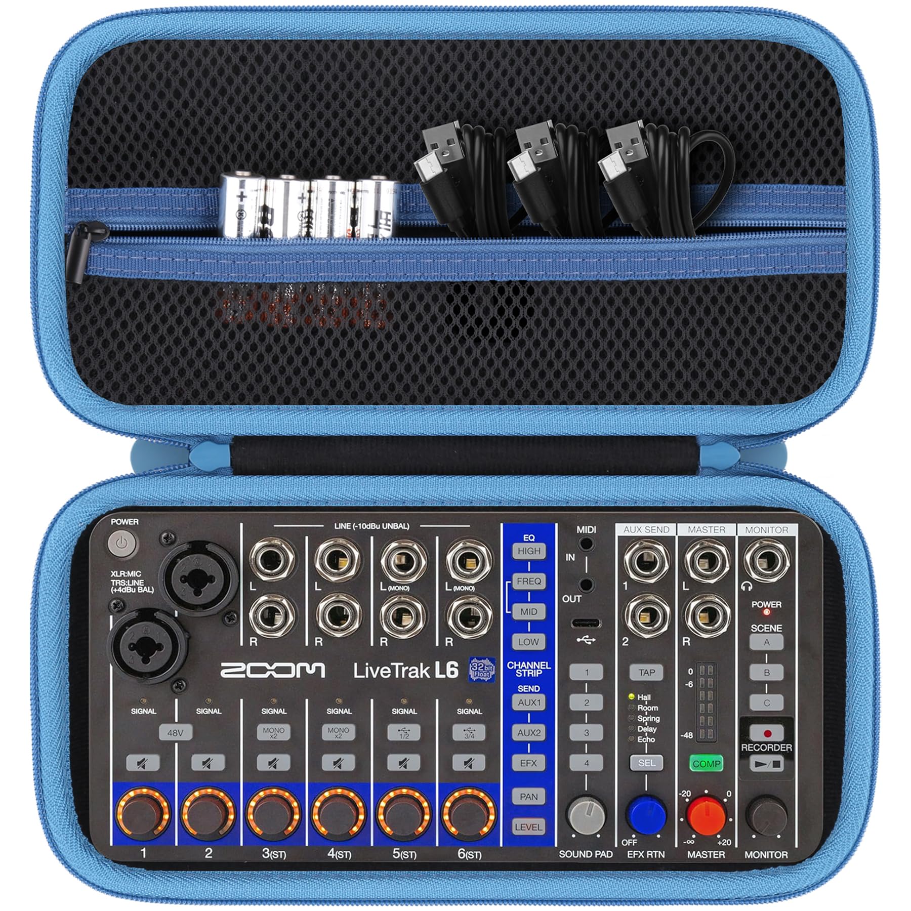 co2CREA Hard Case for Zoom LiveTrak L-6/L6 Digital Mixer
