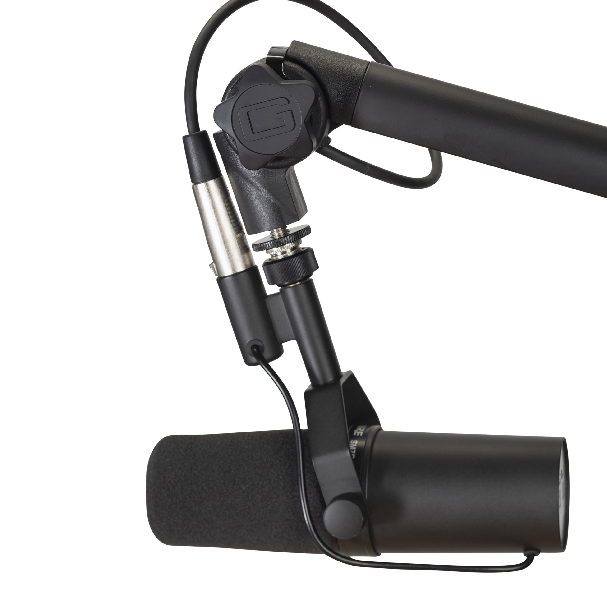 Gator GFWMICBCBM3000 Frameworks Deluxe Desk-Mounted Broadcast Microphone Boom Stand For Podcasts & Recording, Integrated XLR Cable, (GFWBCBM3000)