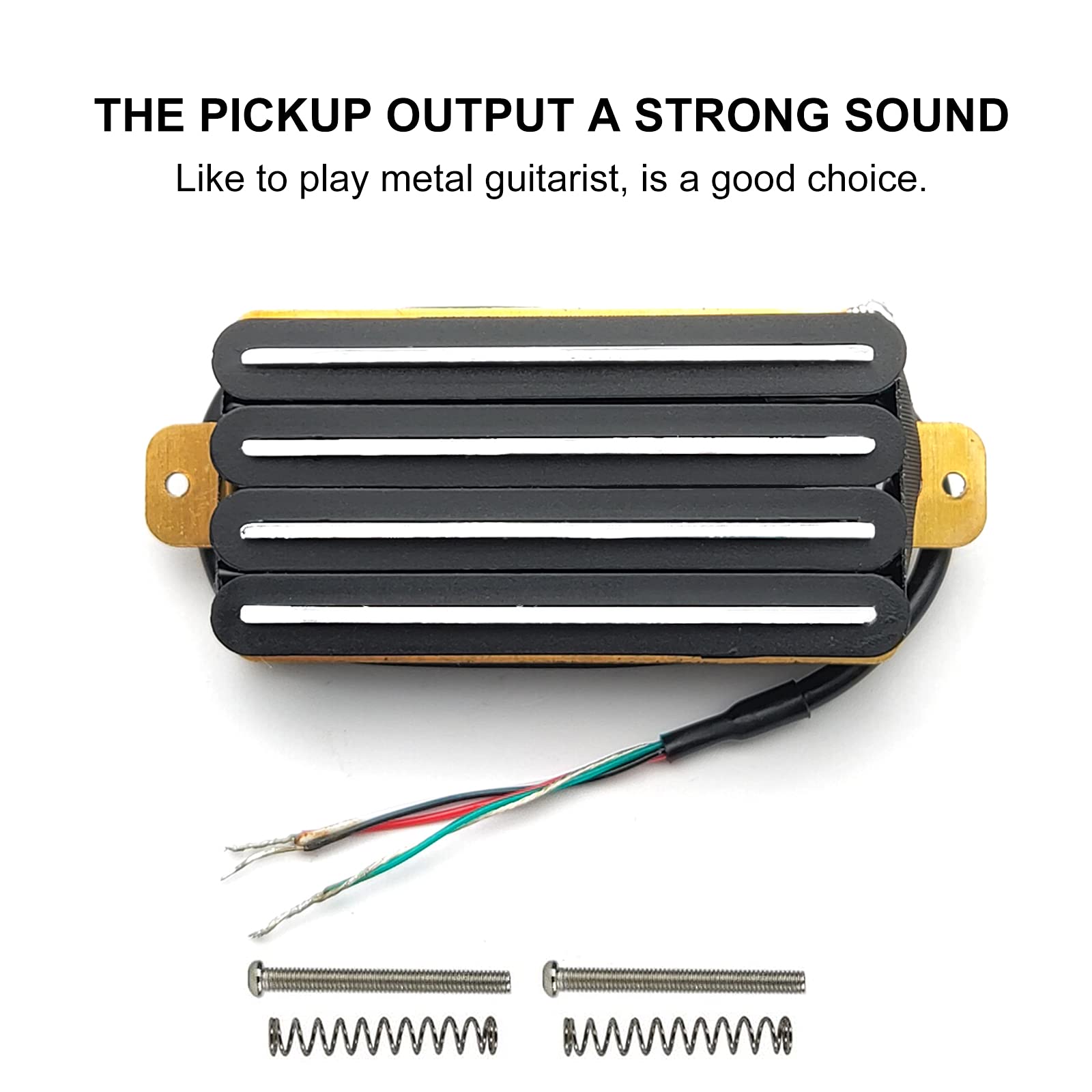 SAPHUE 2-Dual Blade Electric Guitar High Output Track Type Four Coil Humbucker Pickup Black