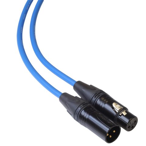 BJC Star Quad XLR Cable, Canare L-4E6S with Neutrik BXX-Series XLRs, (Single Cable, Blue, 10 Foot)