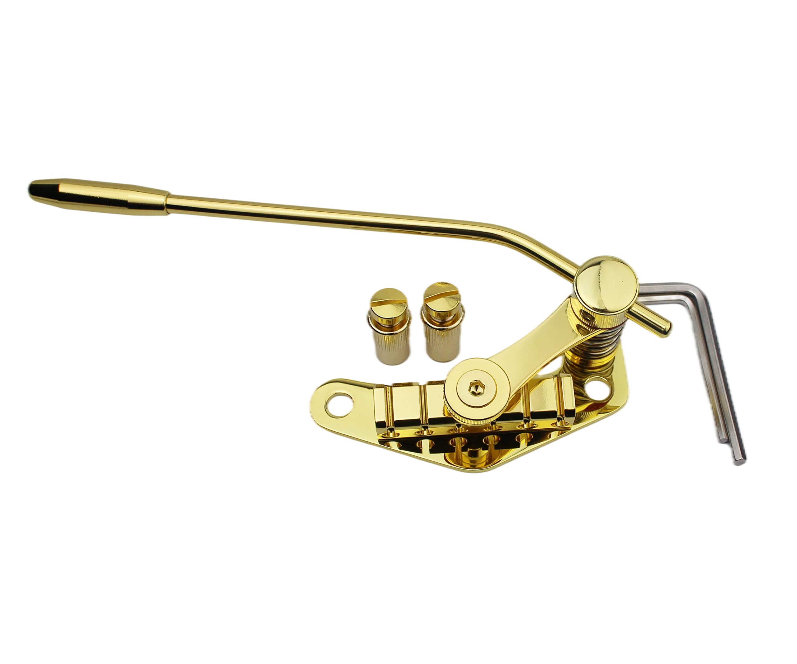 Guyker Tune-O-Matic Style Electric Guitar Bridge Stop Bar Tailpiece Tremolo Compatible with LP SG Guitars TM85, Gold