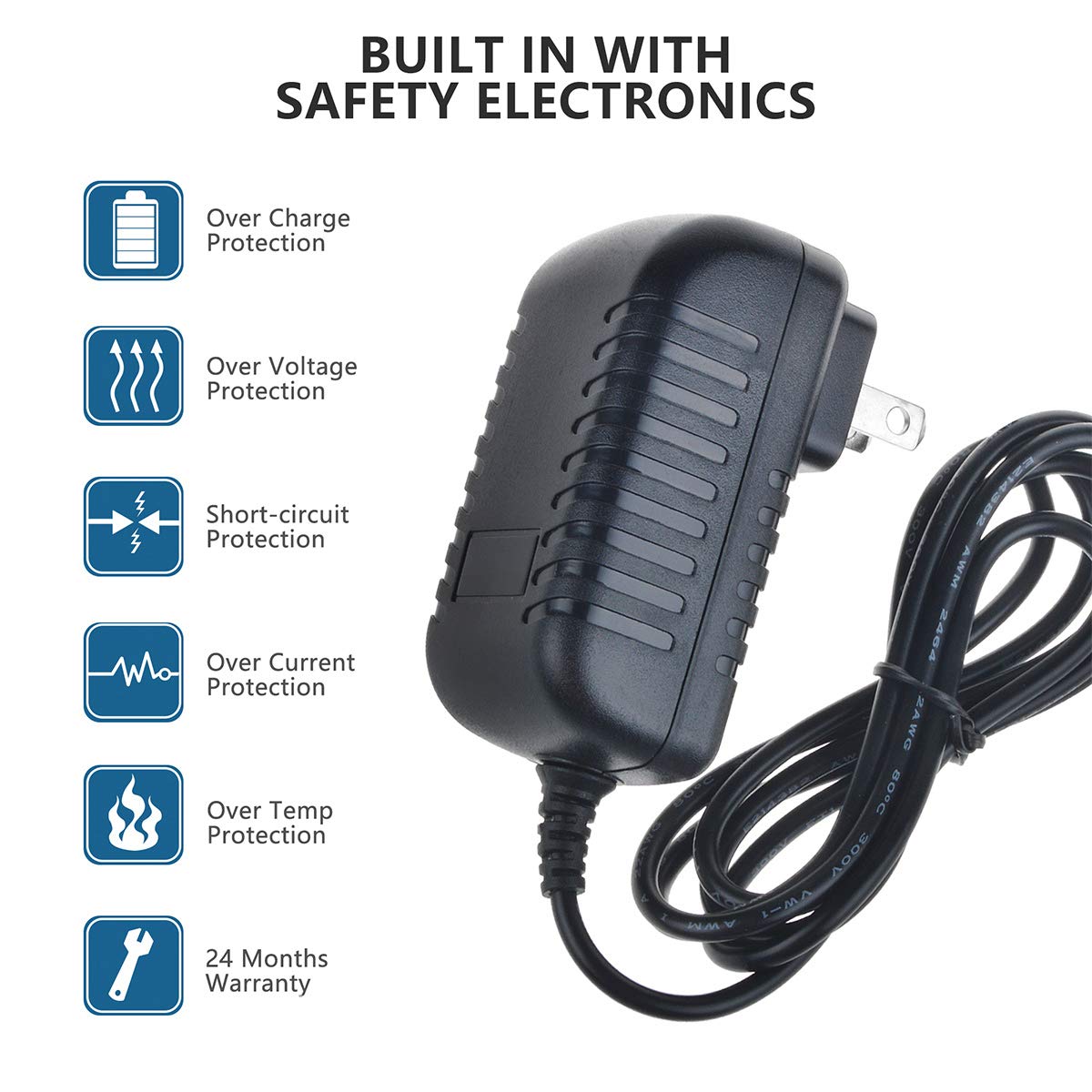 SupplySource 12V AC Adapter Replacement for Yamaha MG06 MG06X Mixing Console Mixer Charger Power Supply