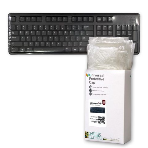 Green Onions Supply Universal KeyboardCap. Fully Covered Flat Style 0.025mm Waterproof Anti-Dust Desktop Keyboard Cover with Numeric Hospital/Dentist Use (20 Packs)