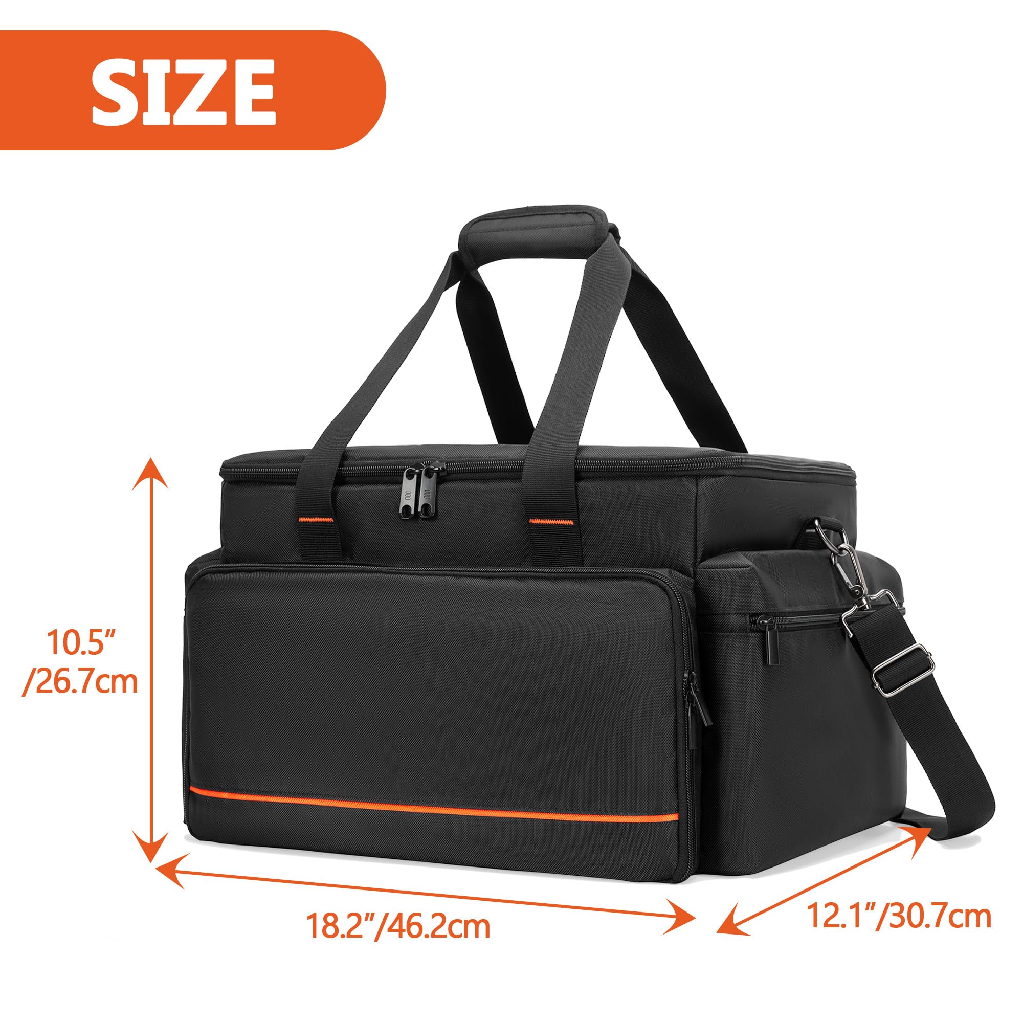 Trunab DJ Cable File Bag with Adjustable Dividers, 15.6” Laptop Sleeve