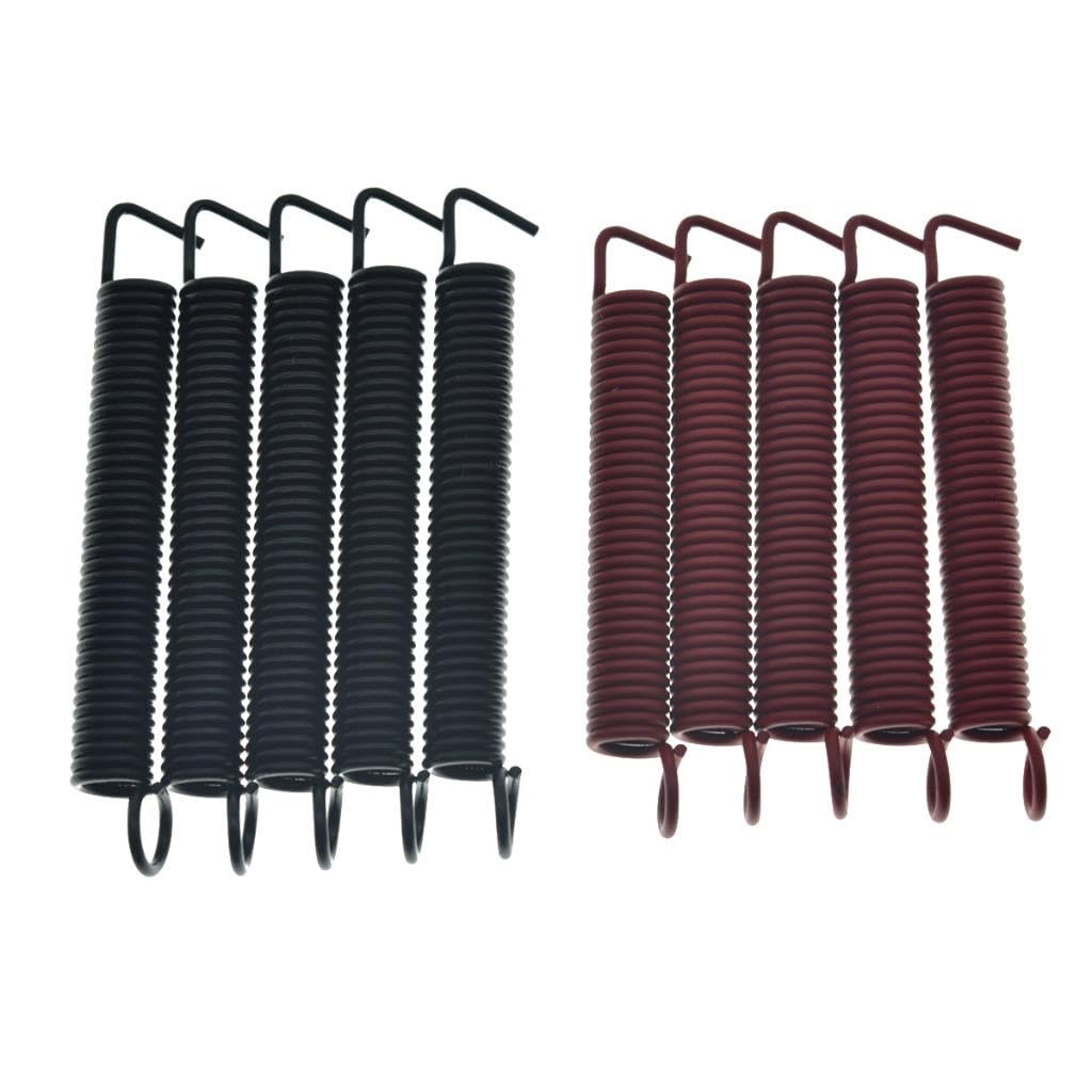 KAISH Set of 5 Premium Noiseless Tremolo Springs Tremolo Bridge Tension Spring for FR/ST/Strat Tremolos Black Standard Tension