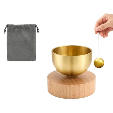 Mini Singing Bowl Set,Portable Brass Meditation Sound Bowl for Yoga