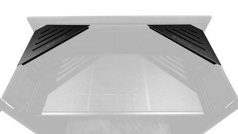 Rockville RBOOTH Shelf Black Steel Shelves for Rockbooth DJ Booth, Pair