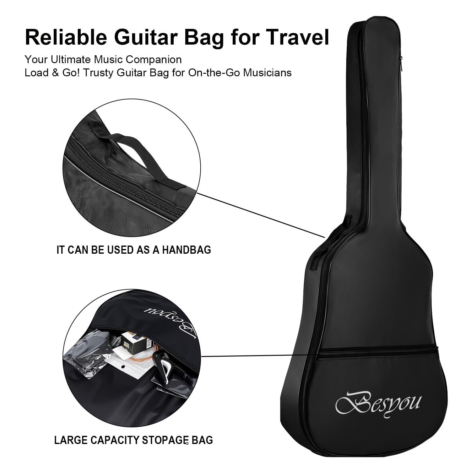 38 inch Blue Acoustic Guitar Beginner Kits 3/4 Cutaway Wood Acustica Guitarra for Beginners Adults with Online Lesson,Gig Bag,Picks,Steel Strings Strap with Picks Holder