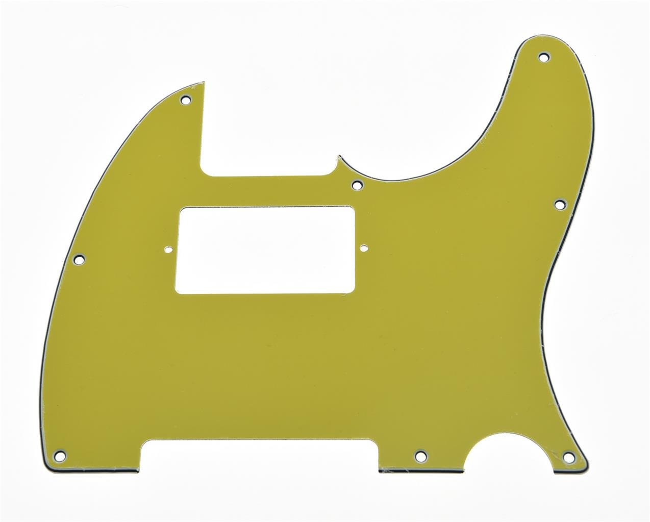 KAISH 8 Hole Tele Style Humbucker Pickguard Guitar Pick Guard for Telecaster/Tele Yellow 3 Ply