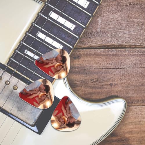 Custom Guitar Picks 6-Pack, Double-Sided Personalized Guitar Pick with Photo/Text/Logo, Fits Guitar/Bass/Ukulele, Ideal Music Accessories Gift(0.96mm)