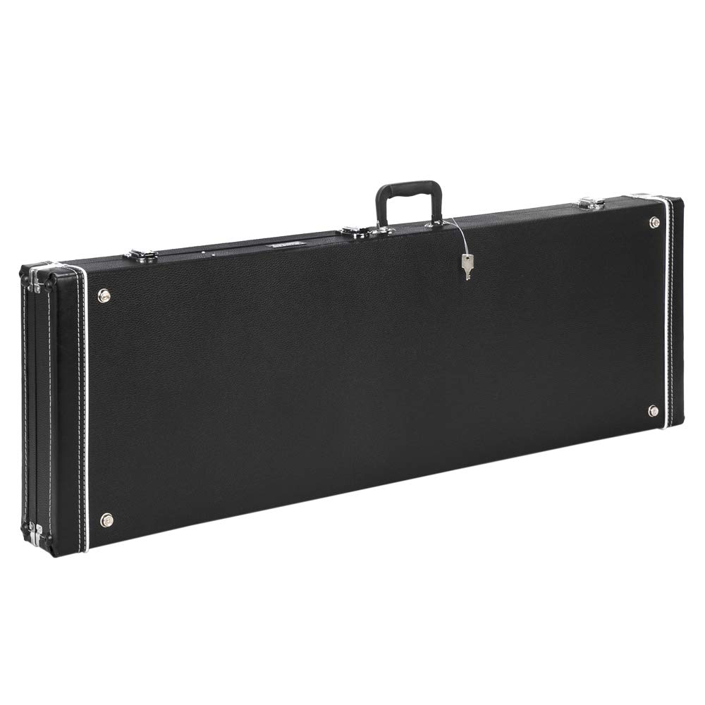 Ktaxon Bass Guitar Hard Case with Lock Latch and Soft Padding, Black