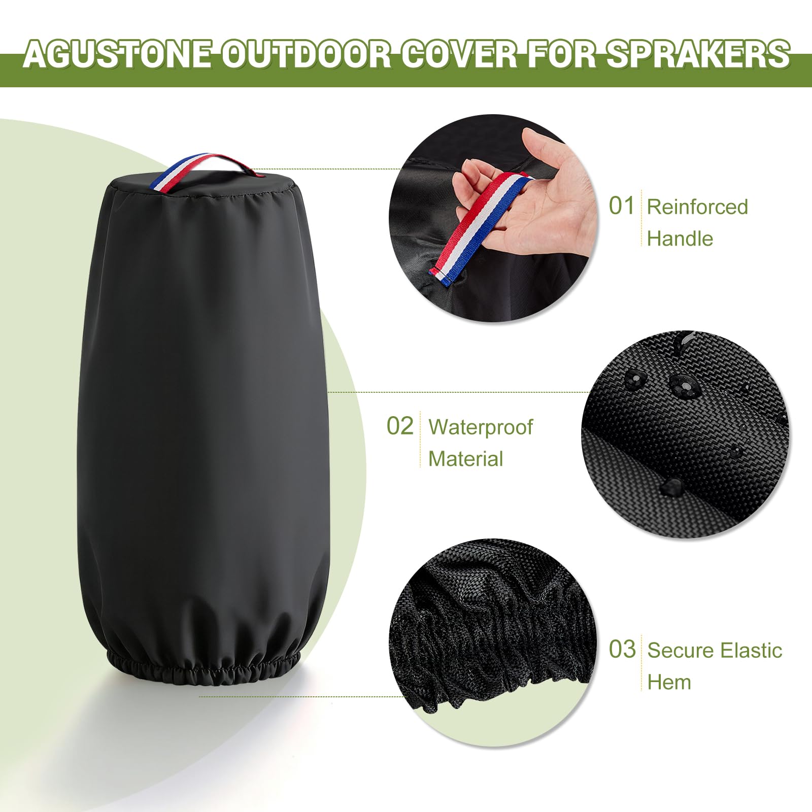 Agustone 2-Pack Waterproof Speaker Covers for BolaButty Bluetooth – 5x8in