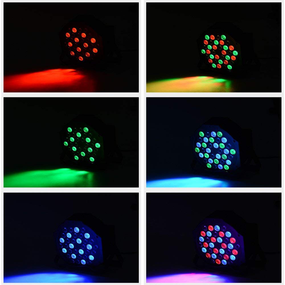 Litake 36 LED Stage Lights,DJ Par Lights Sound Activated,DMX & Remote Controlled LED Uplights for Events Wedding Dance Floor Party DJ Live Show-4 Packs