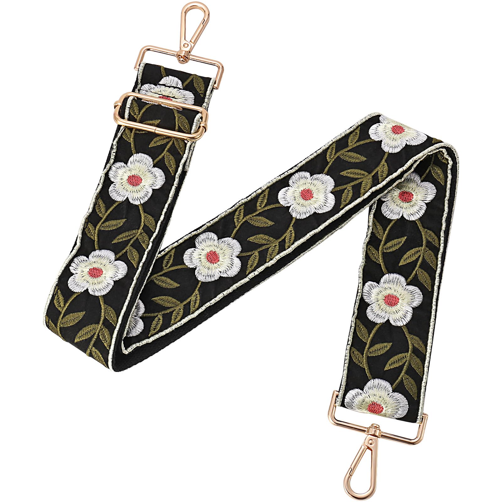 MIRIFRIGE Wide Embroidery Purse strap Replacement Crossbody Bag Strap