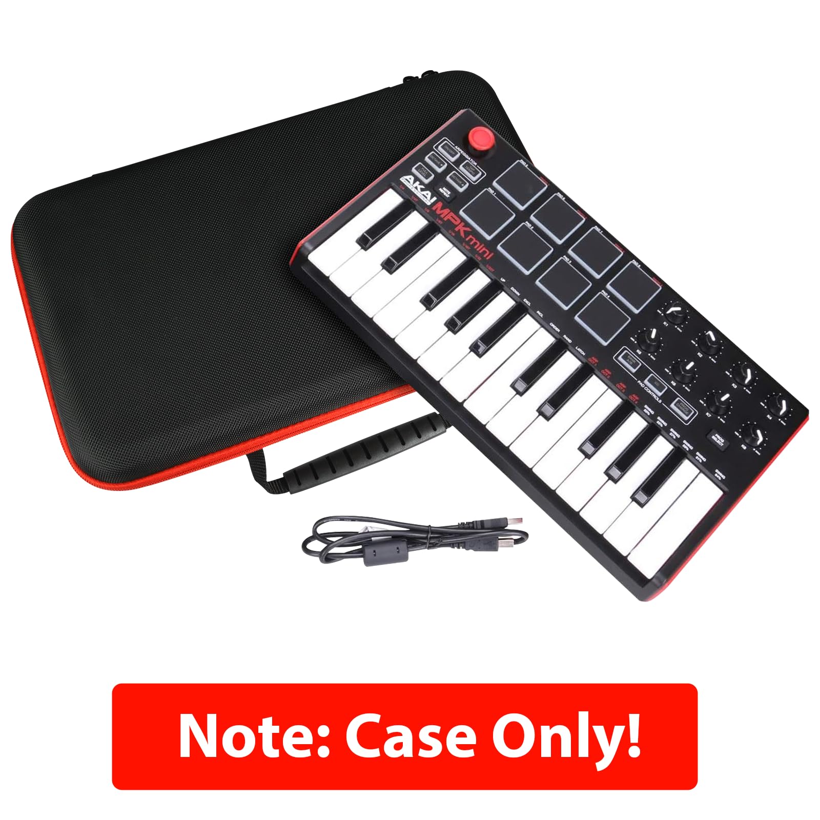 LVKAYCE Carrying & Protective Case for Akai Professional MPK Mini MK3 & MKII | MPK Mini Play -25 Key USB MIDI Keyboard Controller (Case Only)