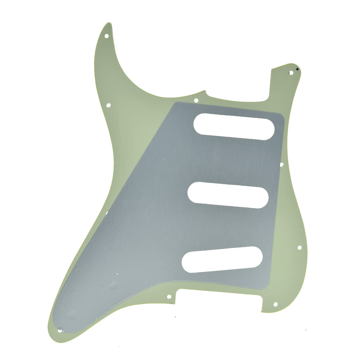 Dopro 11 Hole Vintage 62 Strat ST SSS Single Coil Pickups Guitar Pickguard Scratch Plate with Screws for American FD 62 Stratocaster Mint Green 3 Ply