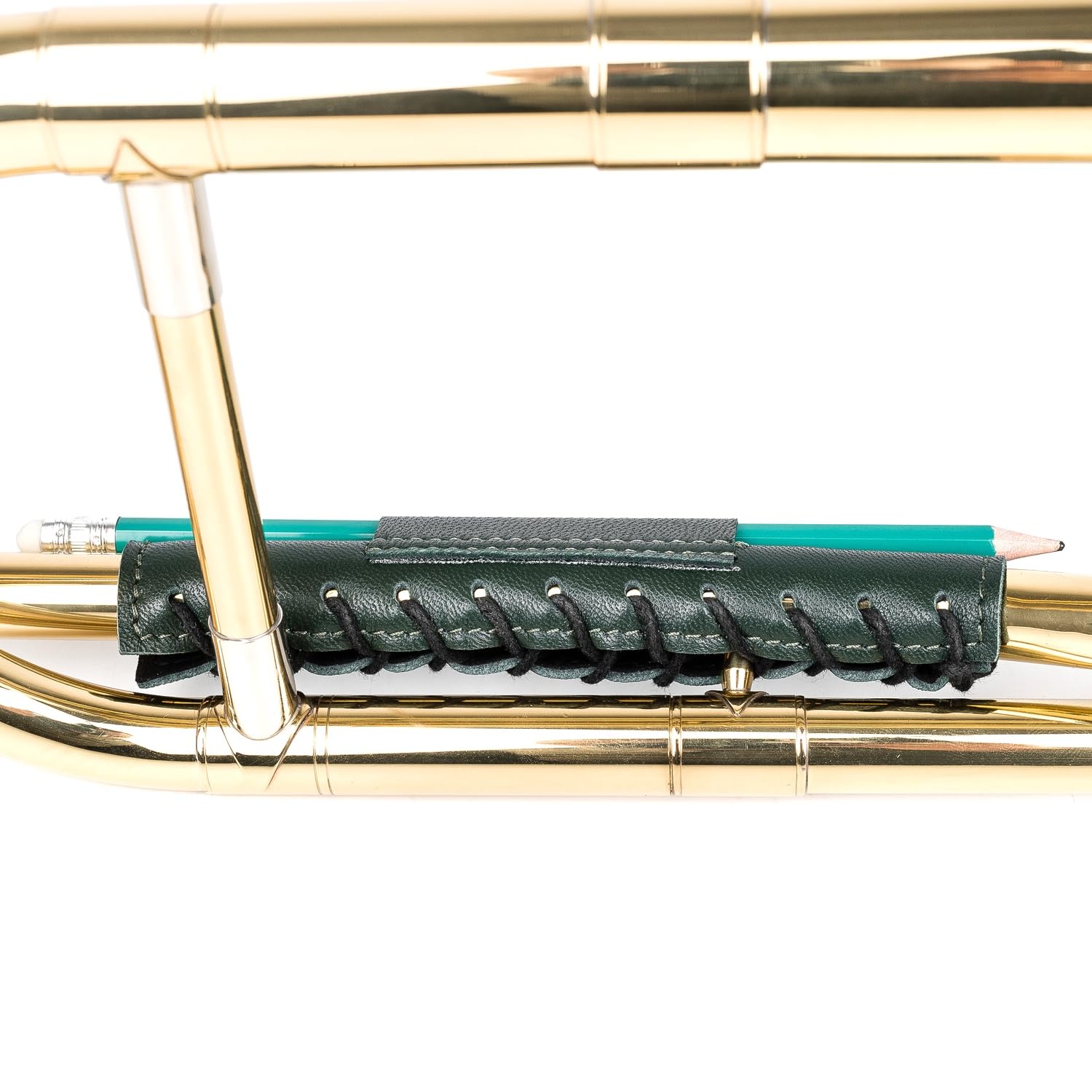 MG Leather Work Trombone Neck Guard Padded Genuine Leather Protection Trombone Neck Cover Wrap Moist Dirt Oil Protection Protective Neck Pad Accessories Green
