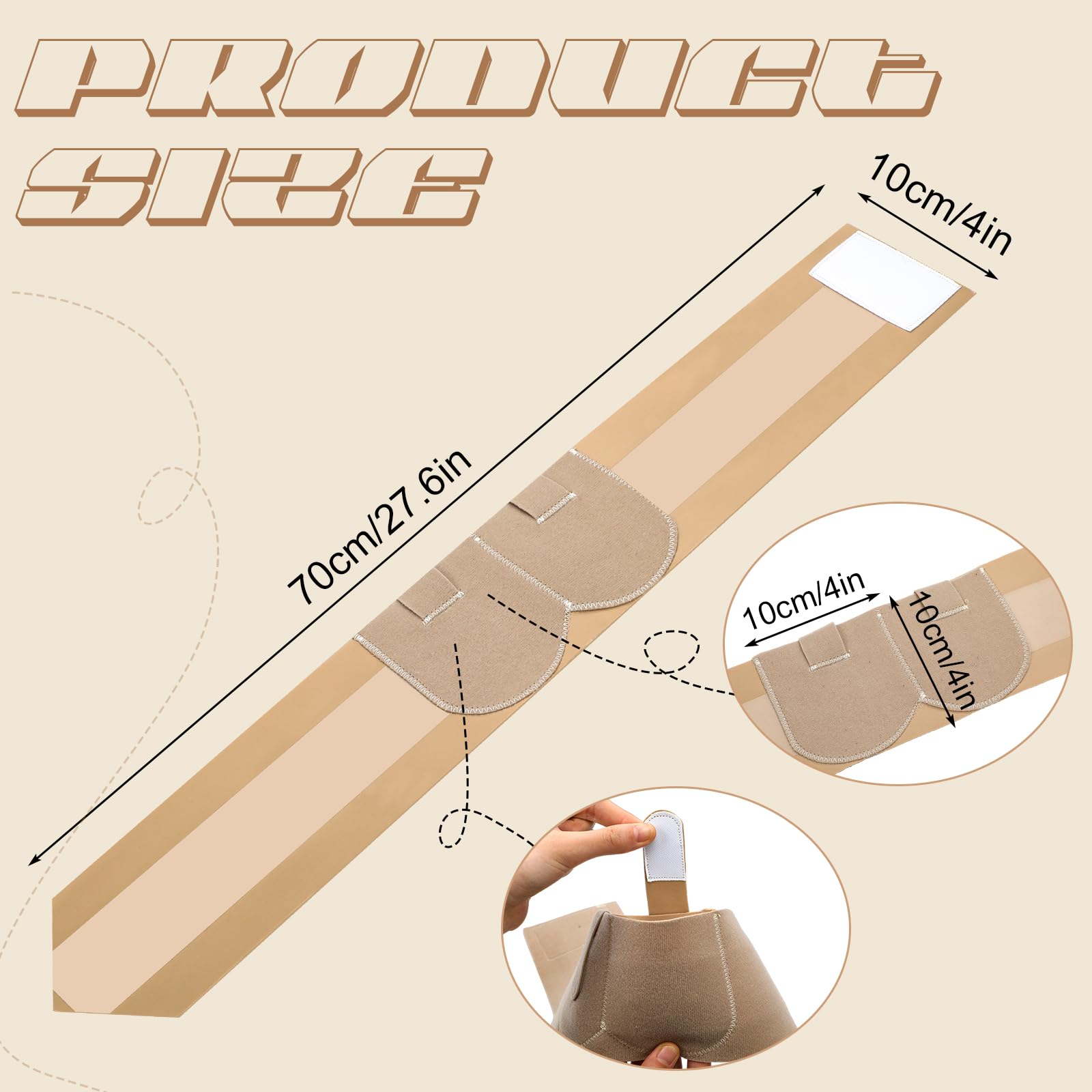 AceOrbit Thigh Microphone Straps Mic Transmitter Belts,Skin Color,2