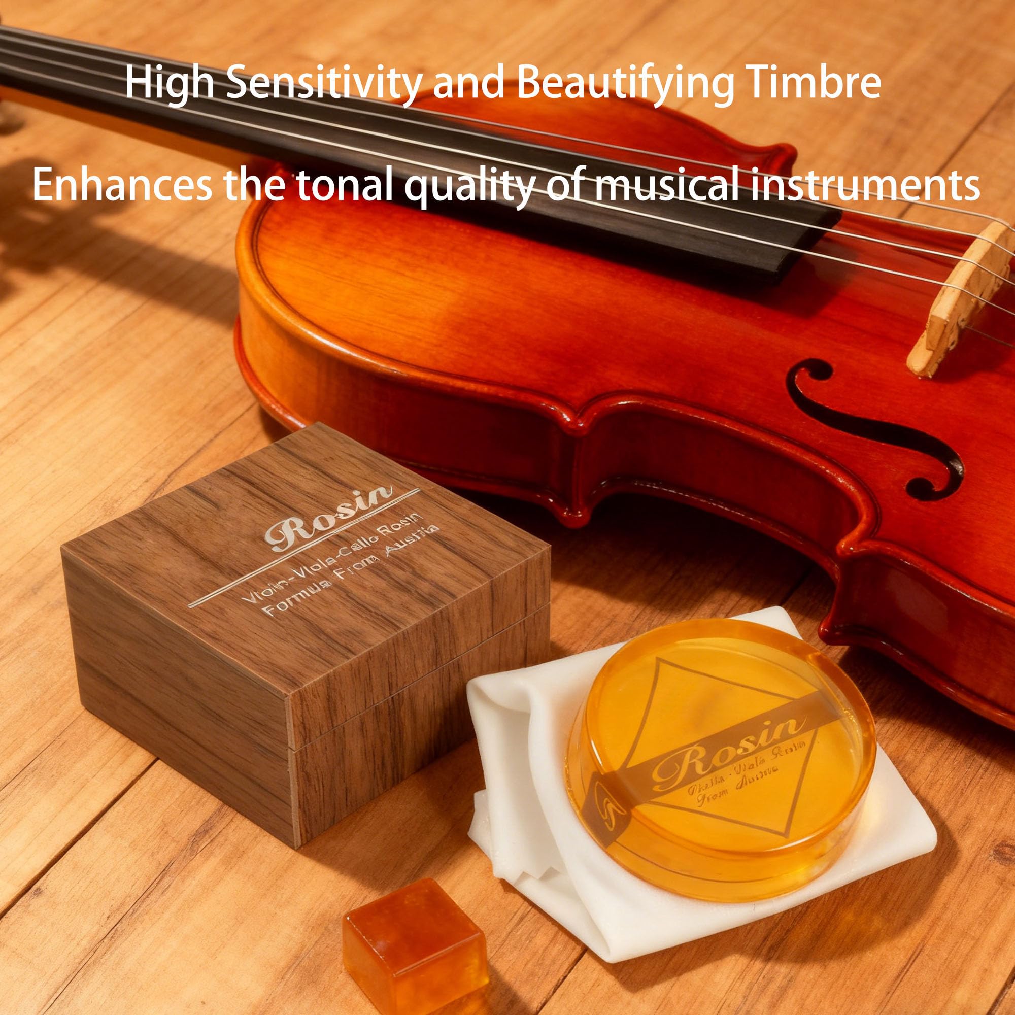 1-Pack Violin Rosin,Round Natural Rosin for Violin,Viola,Cello