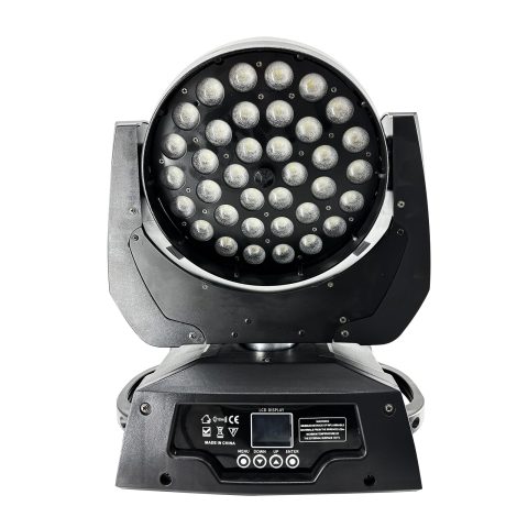 LED Moving Head DJ Lights, 36x18W LED Moving Head Beam Stage Light Spotlight Lamp 270/540° Rotation Angle 16CH DMX512 RGBW Control for Disco DJ Club Christmas Birthday Wedding Party Stage Christmas