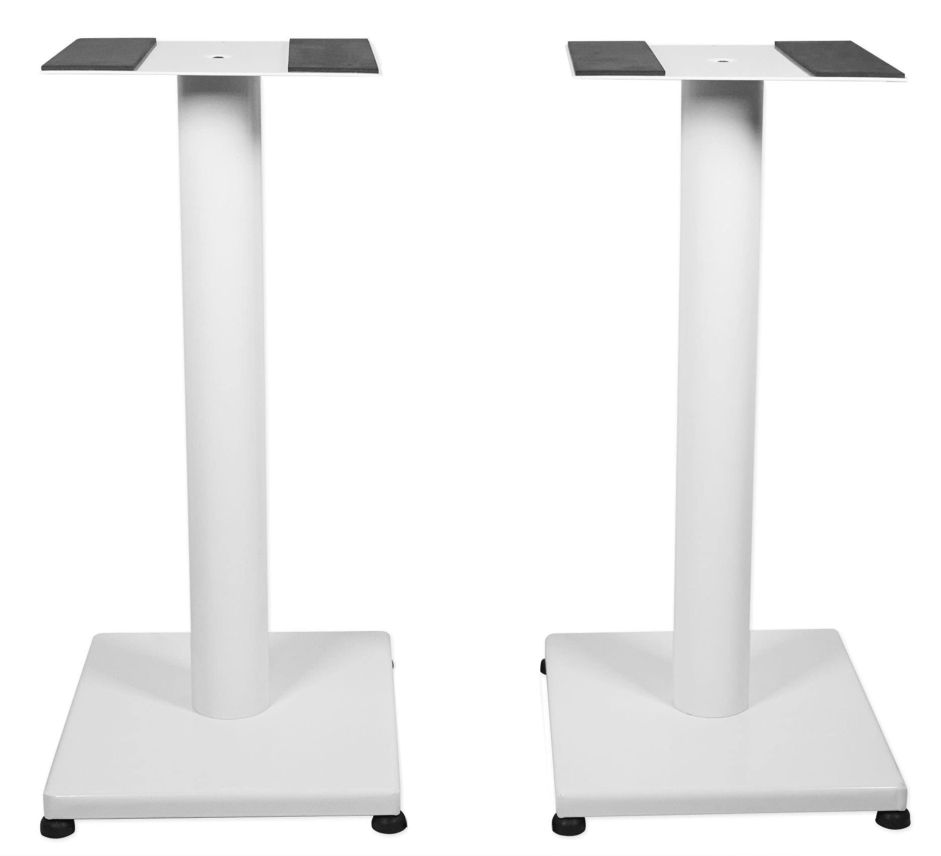 Rockville RS21W V2 Pair 21″ Steel Bookshelf Speaker/Monitor Stands, White