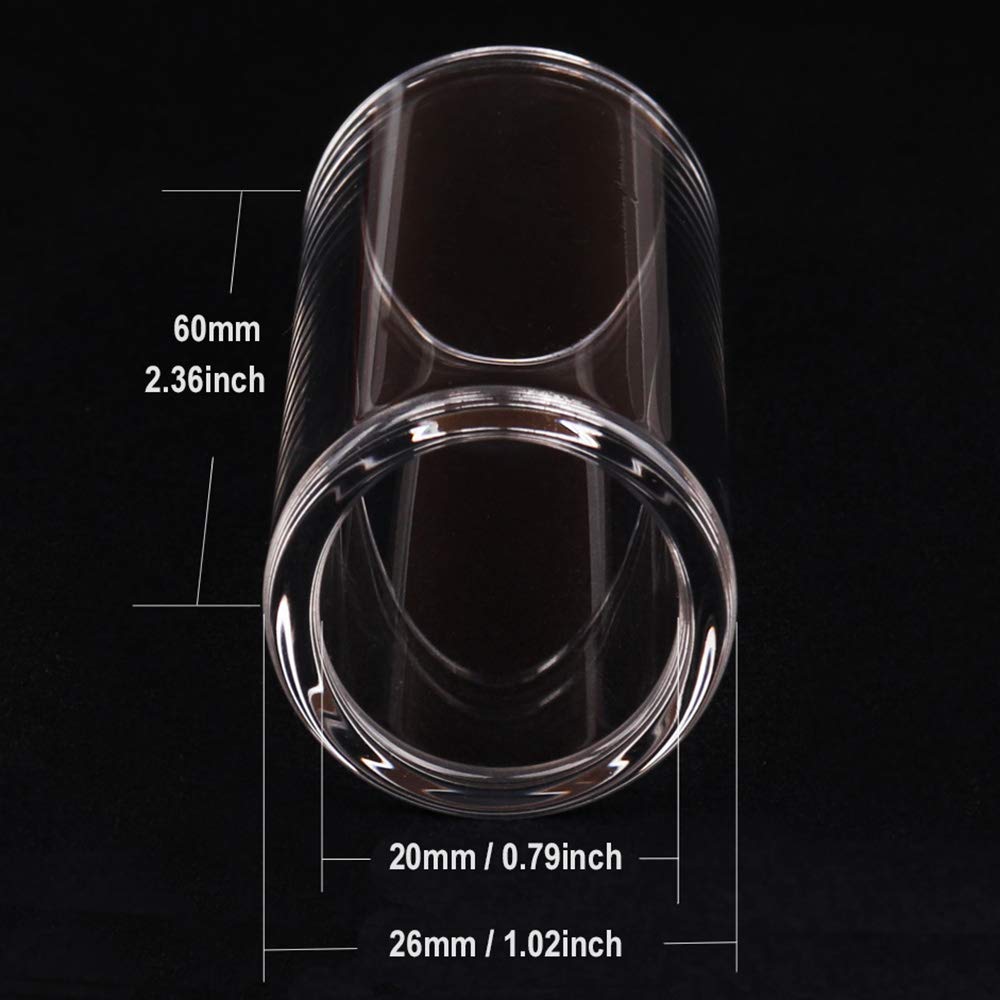 Mr.Power Guitar Slide 60mm Glass Slides Finger Knuckle Slider Tube with Box