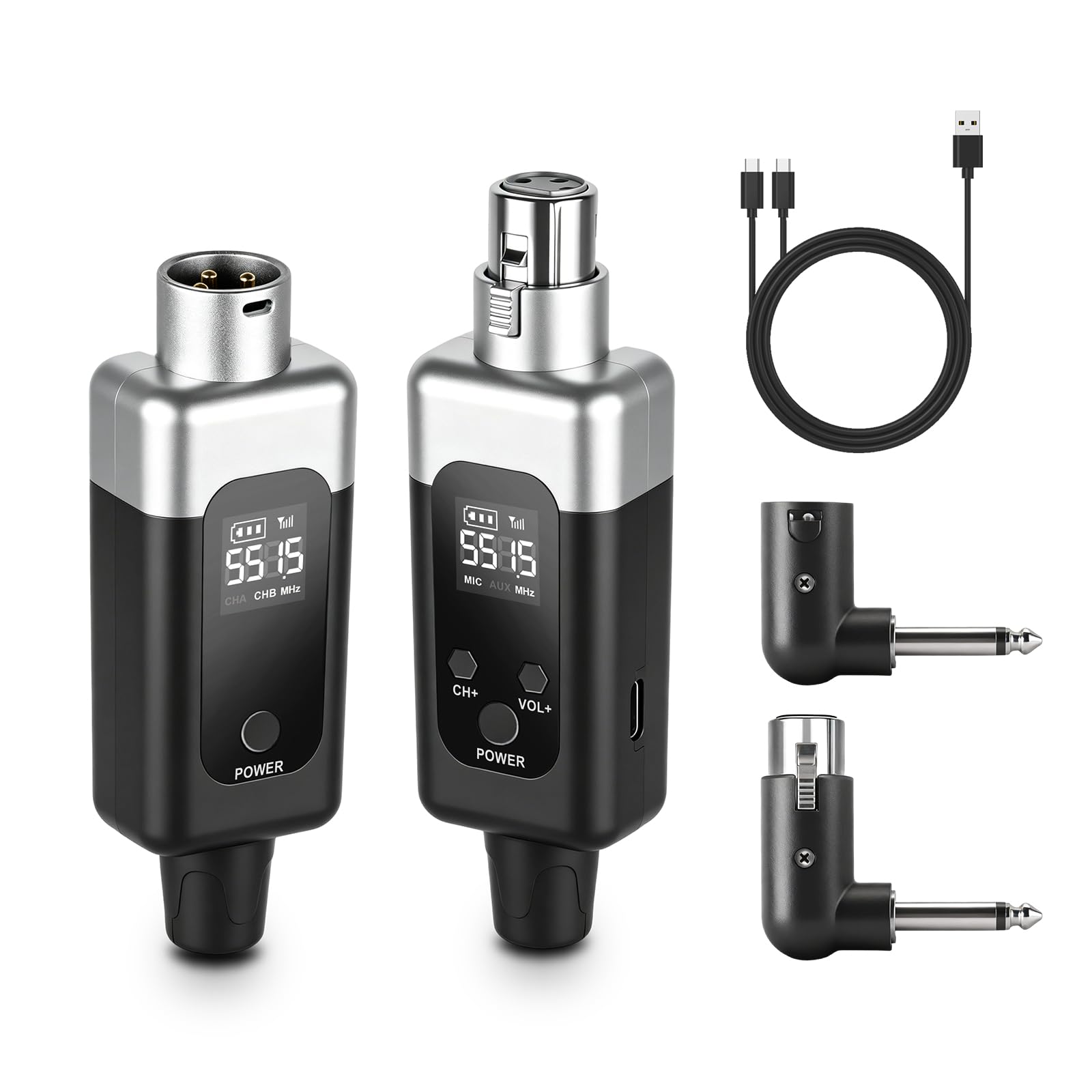 Nexilunual Wireless XLR Transmitter and Receiver for Dynamic Mic, 164ft