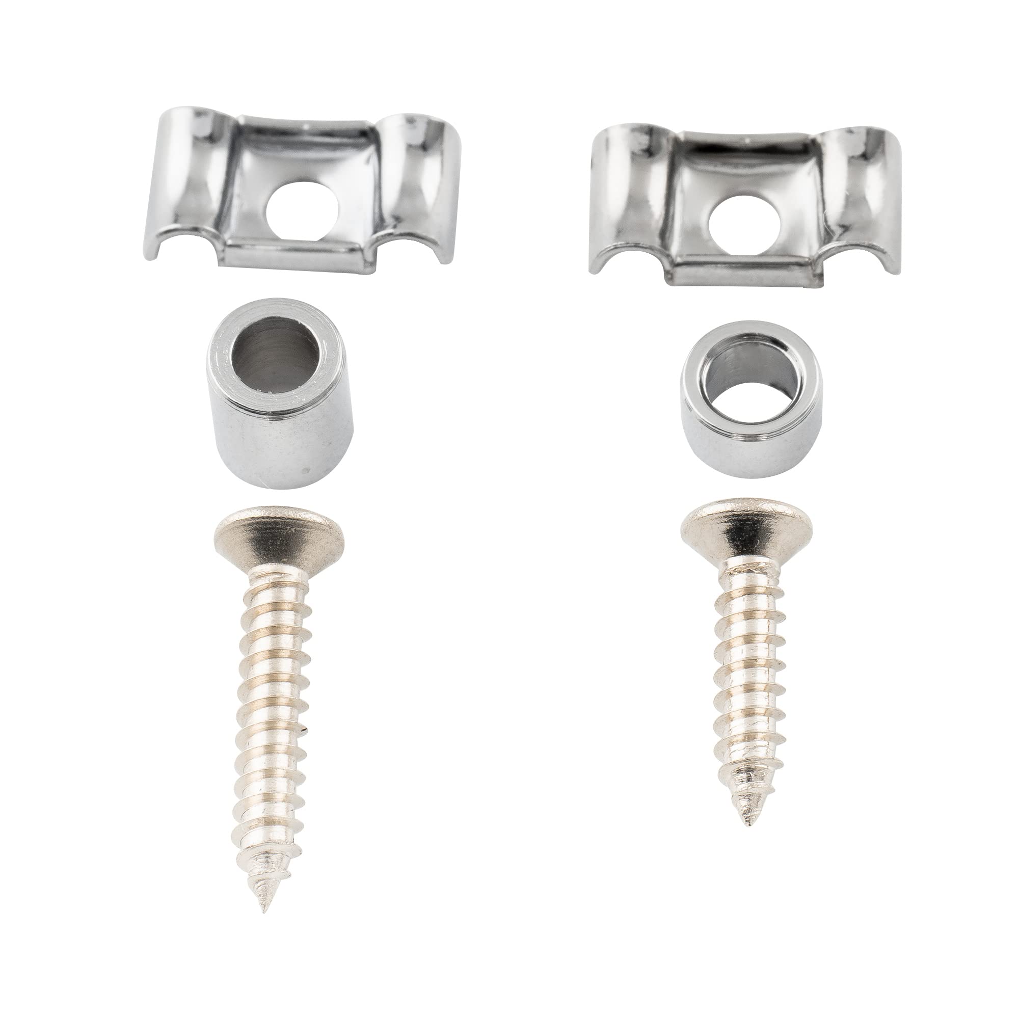 Musiclily Pro Vintage Butterfly Guitar String Retainers Guides Chrome 2 Pcs