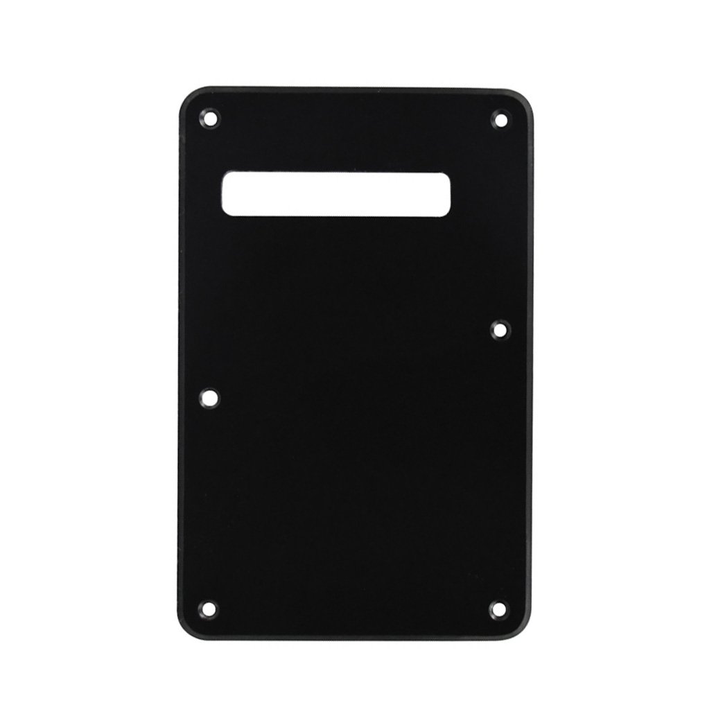 FLEOR 3Ply Black SSS 8 Hole Vintage ST Pickguard Backplate Tremolo Cavity Cover with Screw for Vintage ST Style Guitar Parts
