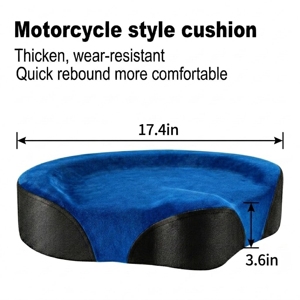 Augioth Height Adjustable Drum Stool, Memory Foam, Black Leather