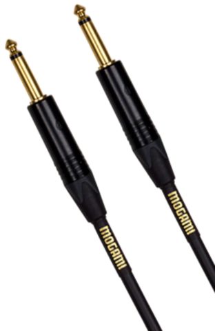 Mogami GOLD SPEAKER-06 Amplifier-to-Cabinet Speaker Cable, 1/4″ TS Male Plugs, Gold Contacts, Straight Connectors, 6 Foot