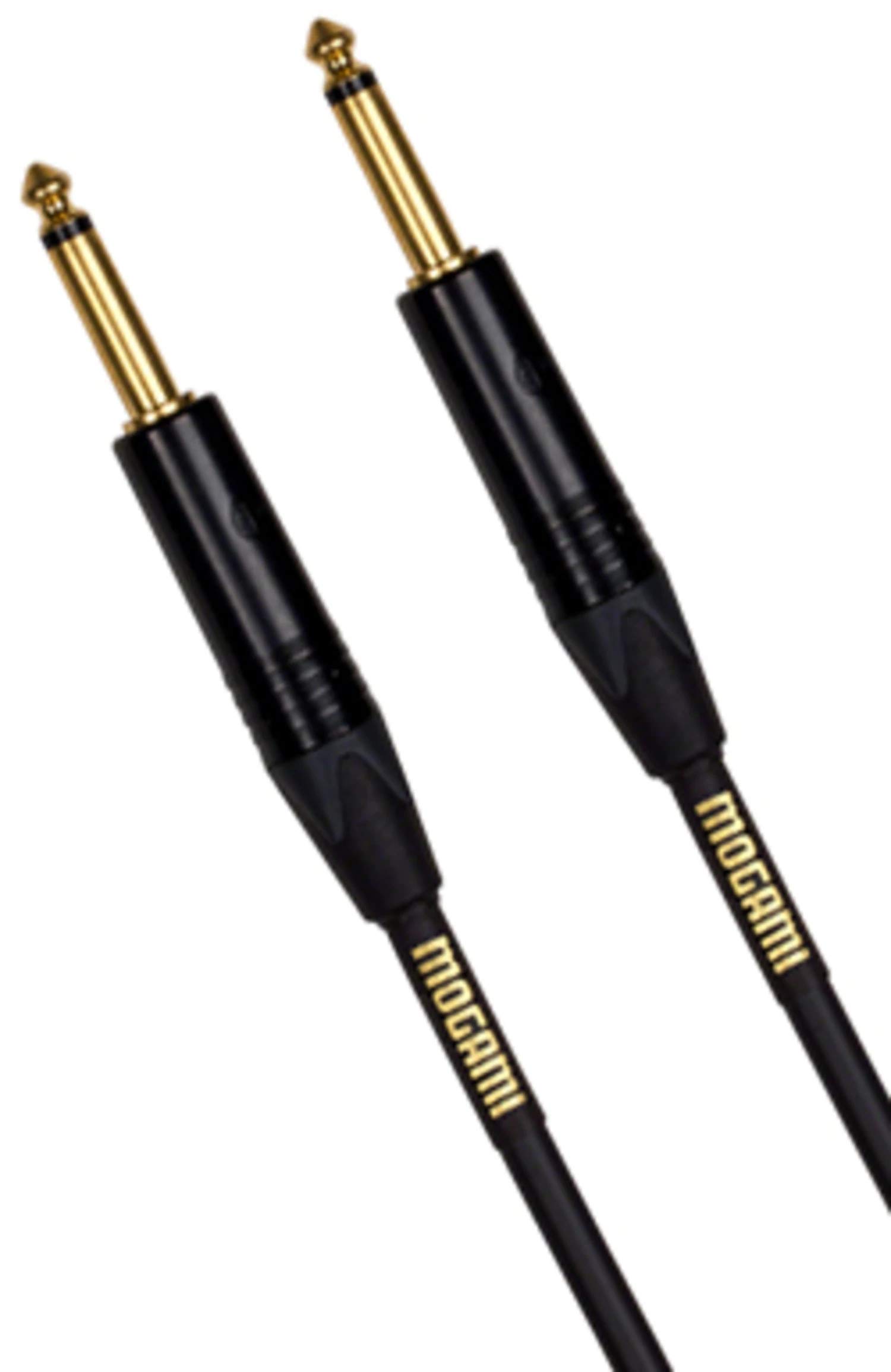 Mogami GOLD SPEAKER-06 Amplifier-to-Cabinet Speaker Cable, 1/4″ TS Male Plugs, Gold Contacts, Straight Connectors, 6 Foot