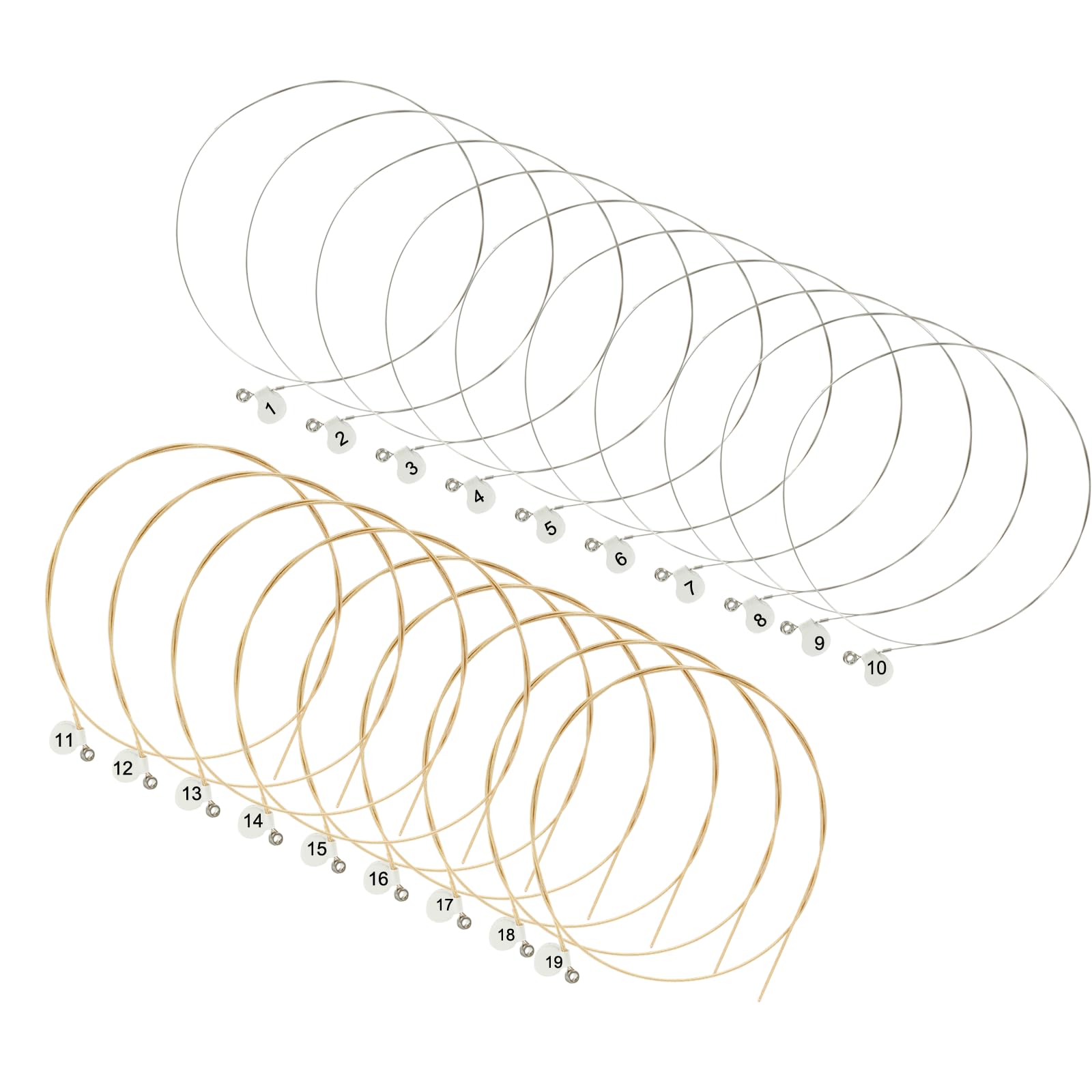 Bonsicoky Harp Strings, Set of 19