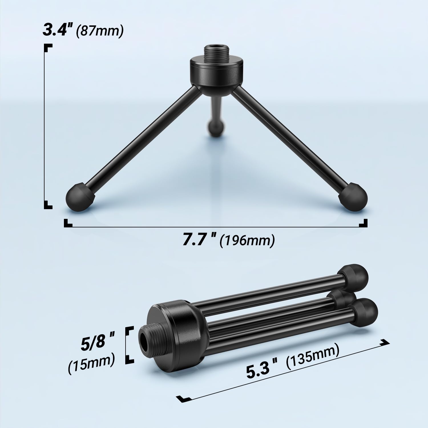 FIFINE DP1 Foldable Desktop Tripod Microphone Stand for Gaming Podcasting