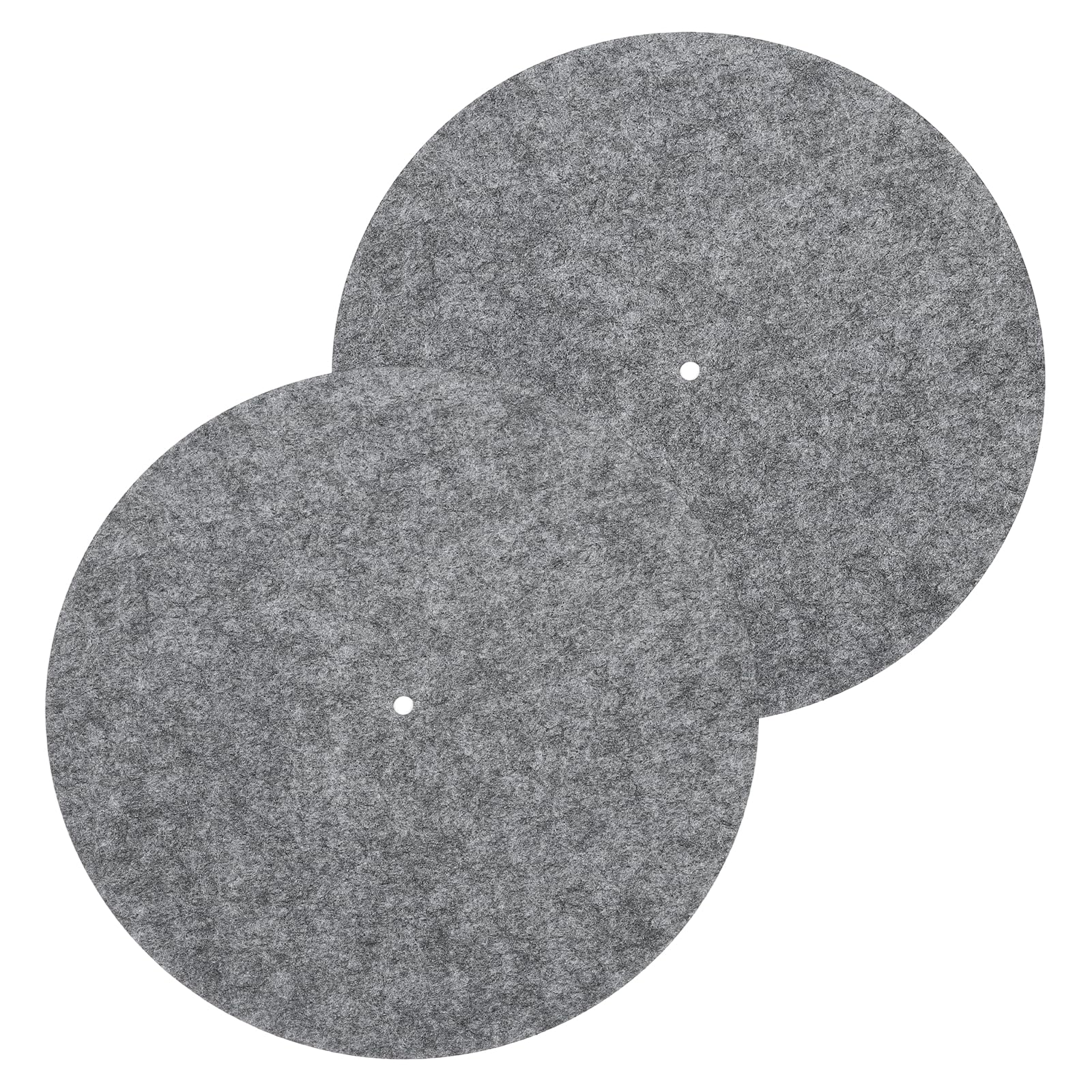 MECCANIXITY 2 Pcs Record Player Mat, 12 Inch Turntable Mat 3mm Felt Turntable Pad for Vinyl Record Player, Dark Gray