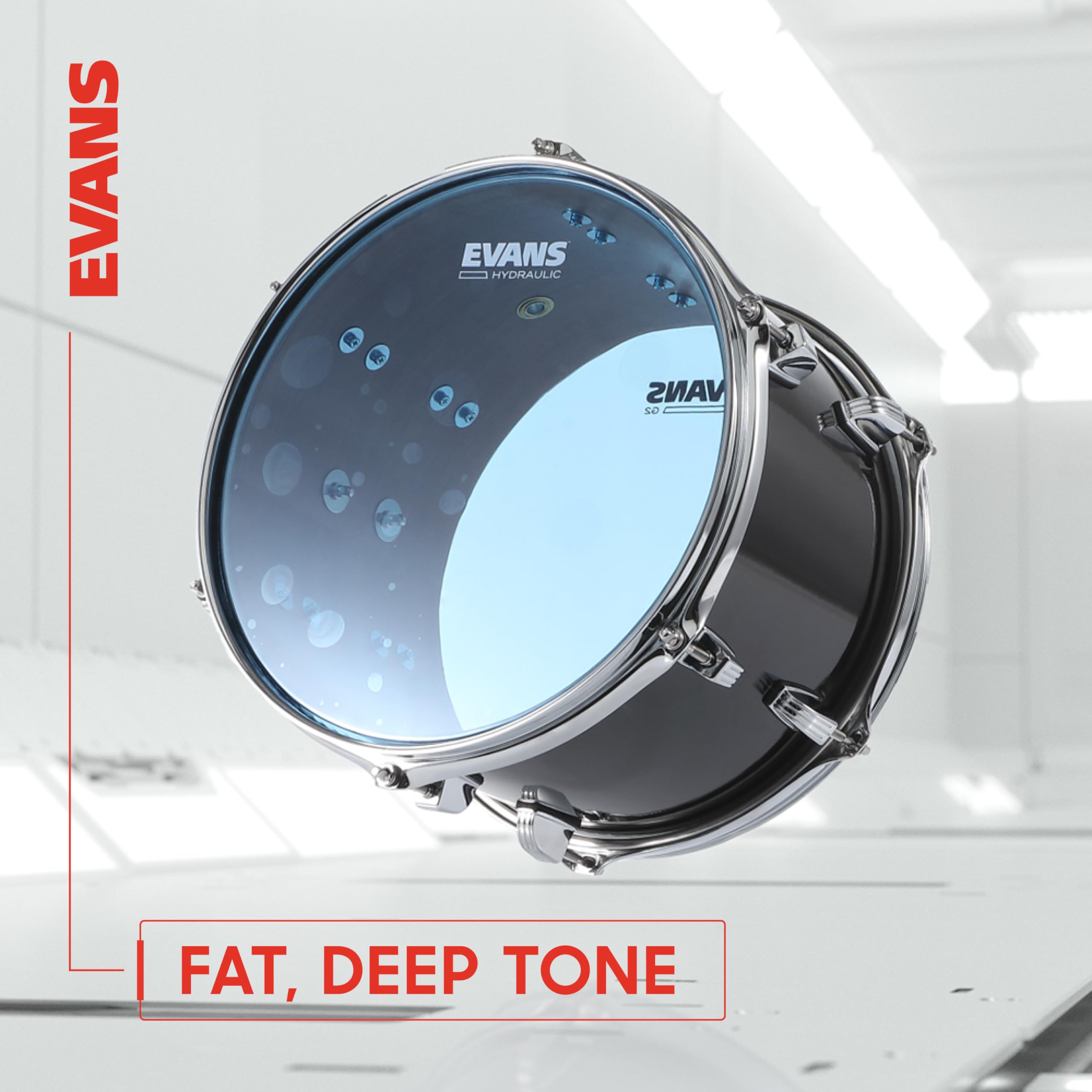 Evans Drum Heads – Hydraulic Red Tom Drumhead, 8 Inch