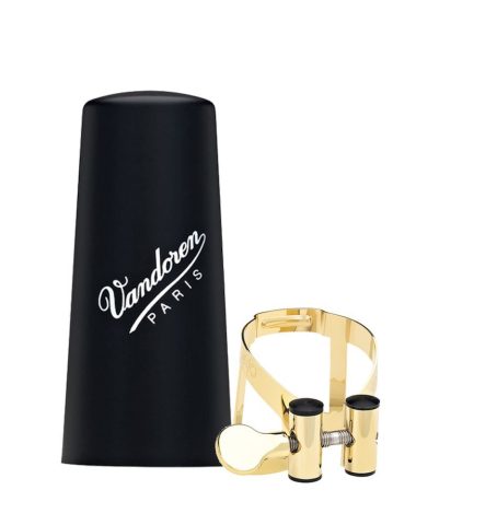 Vandoren LC51GP M/O Ligature and Plastic Cap for Bb Clarinet; Gold Plated
