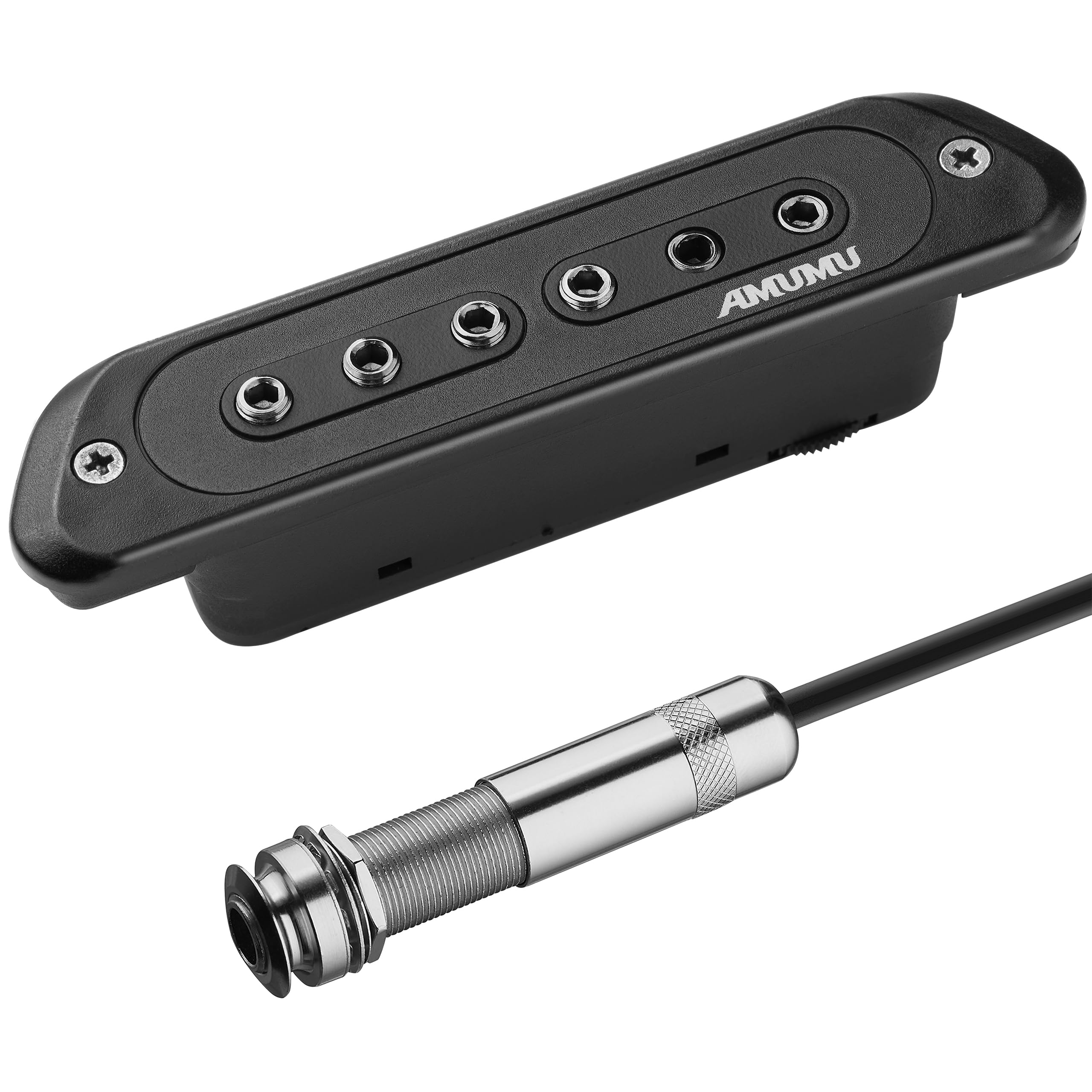 AMUMU SP60 Acoustic Guitar Pickup Humbucker Magnetic Passive Soundhole Pickup for Acoustic guitar Black