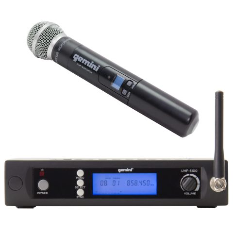 Gemini UHF Handheld Microphone System, 256 Channels, 240ft (UHF-6100M-R2)