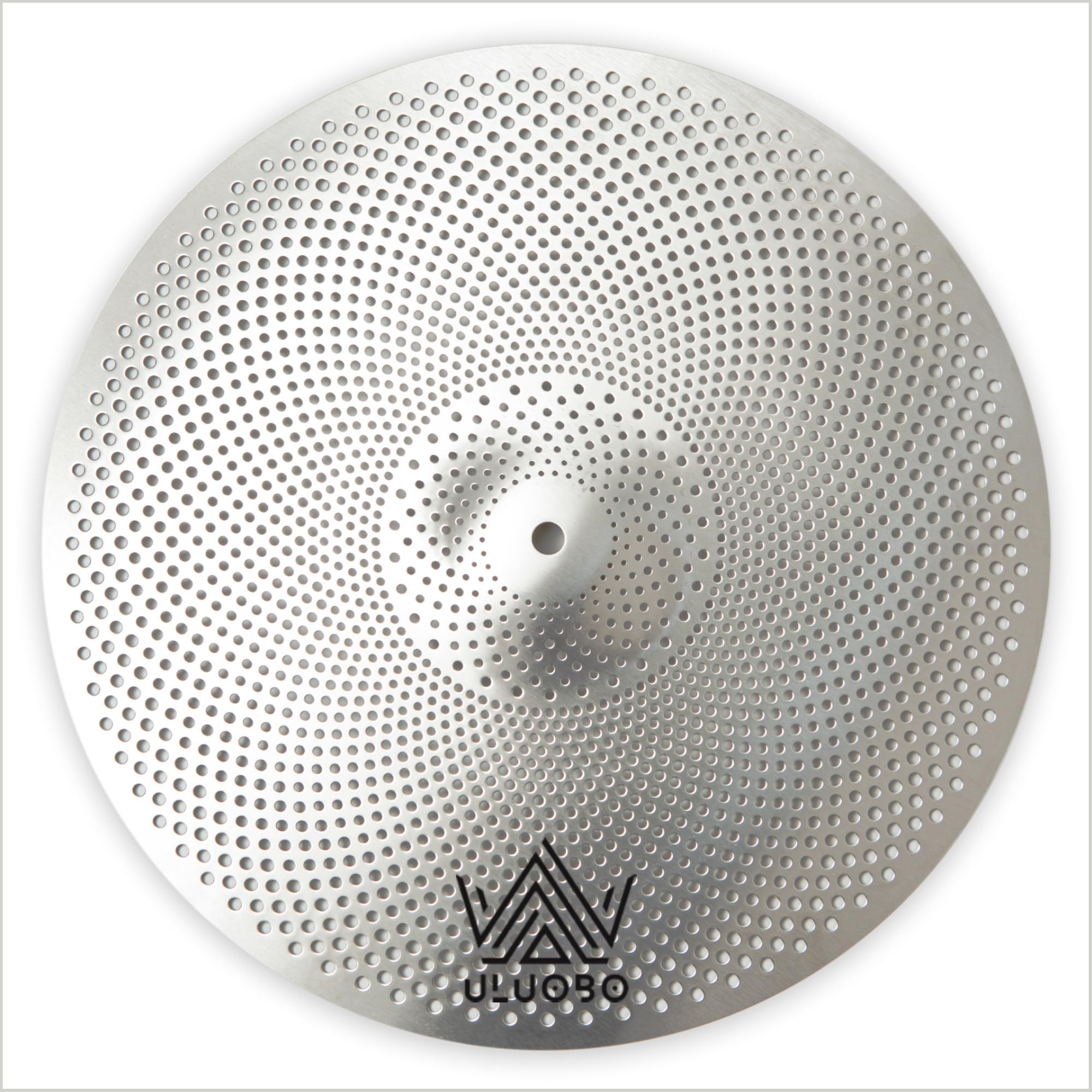 ULUOBO Low Volume Ride Cymbal, 20 inches Silent Quiet Ride Cymbal for Practice (Silver)
