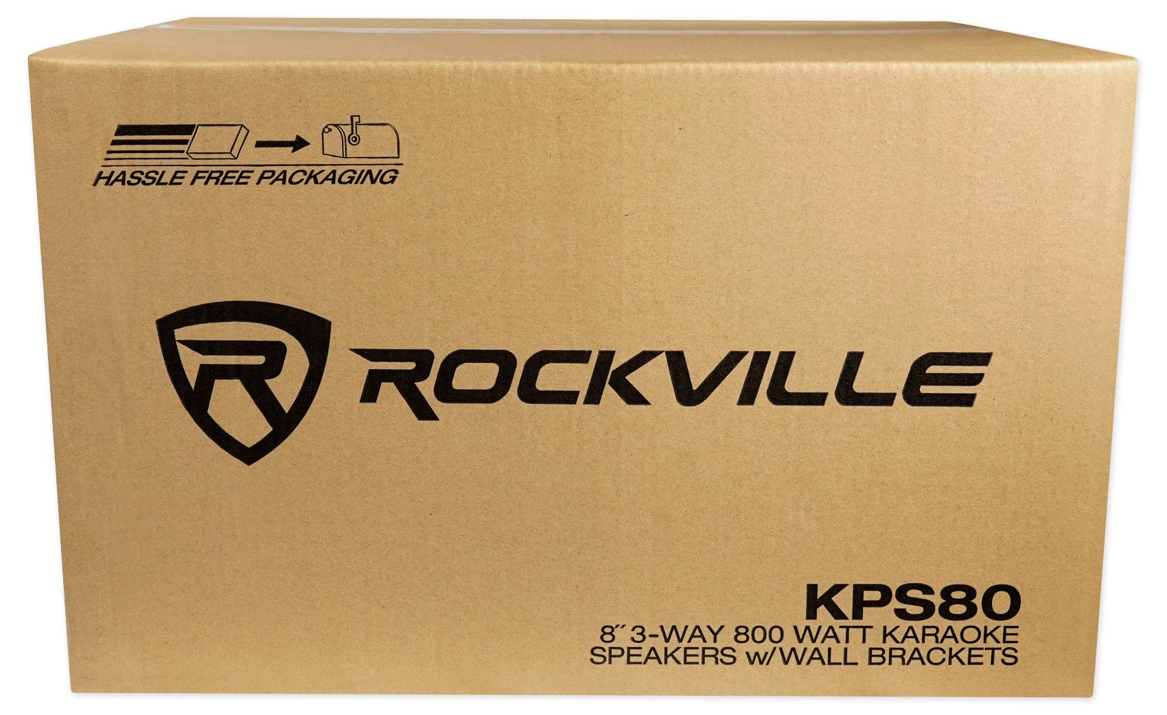 Rockville KPS80 8″ 3-Way Karaoke/Pro Speakers with Wall Brackets, Pair