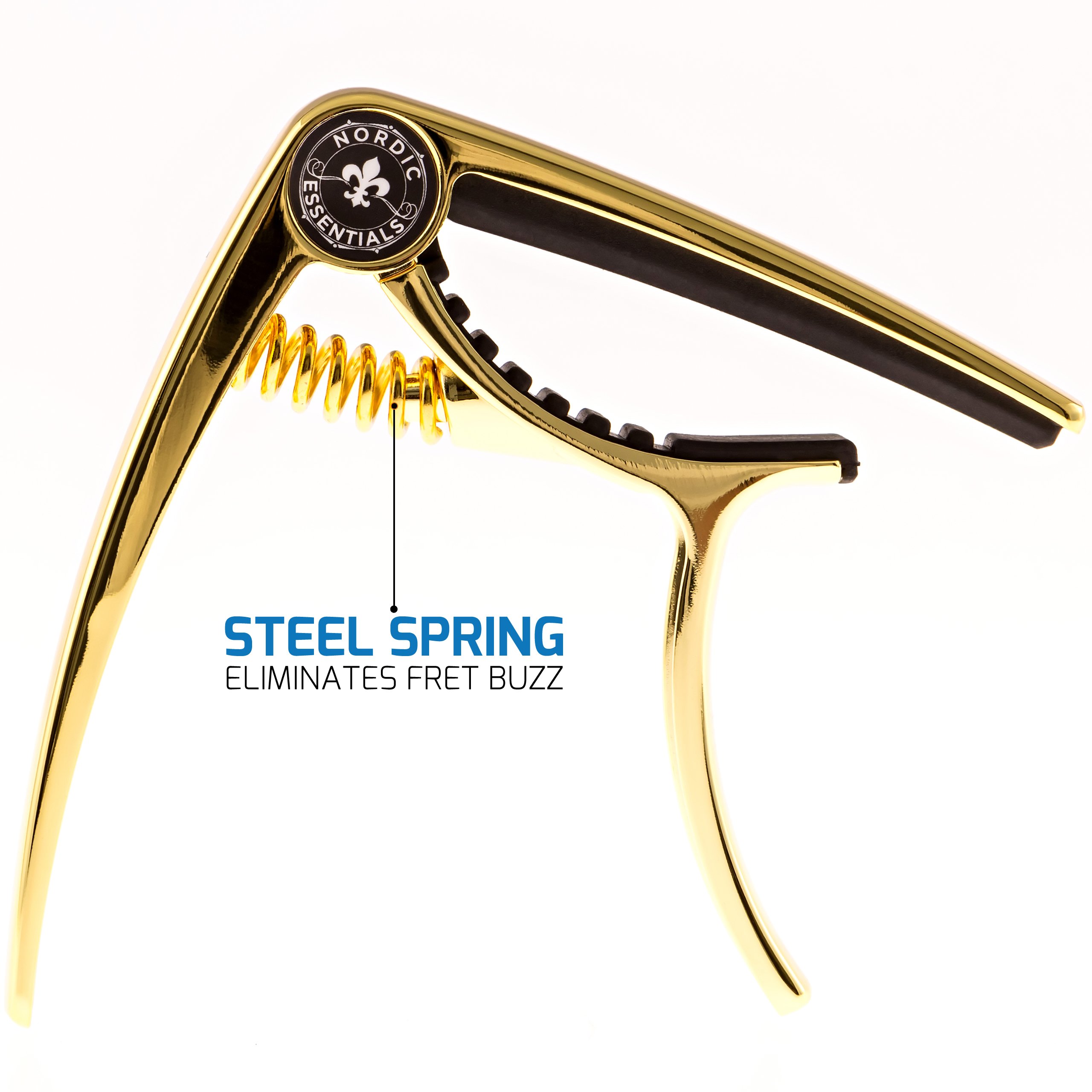Nordic Essentials Guitar Capo for Acoustic Guitar, Ukulele, Banjo & Bass