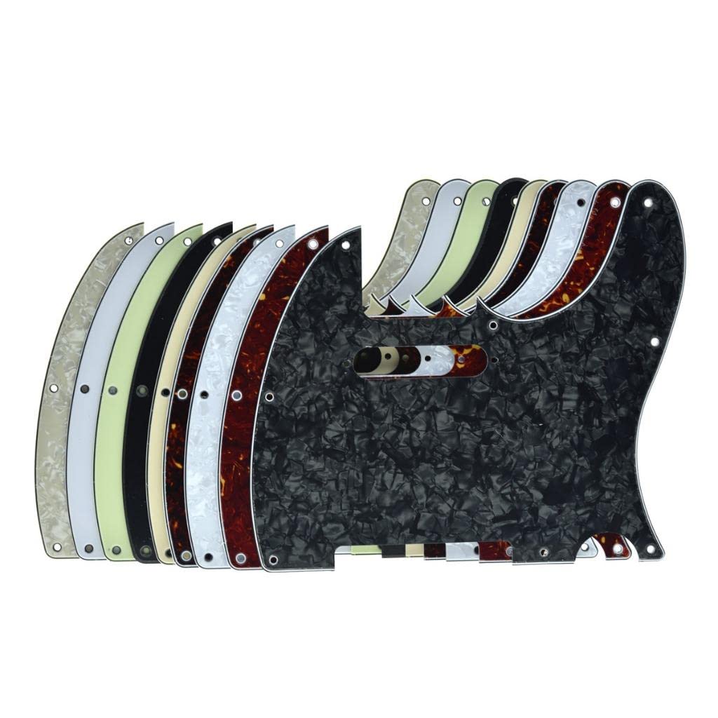 Dopro 8 Hole Tele Style Guitar Pickguard TL Pick Guard with Pickup Mounting Screw Holes for Tele/Telecaster White Pearl