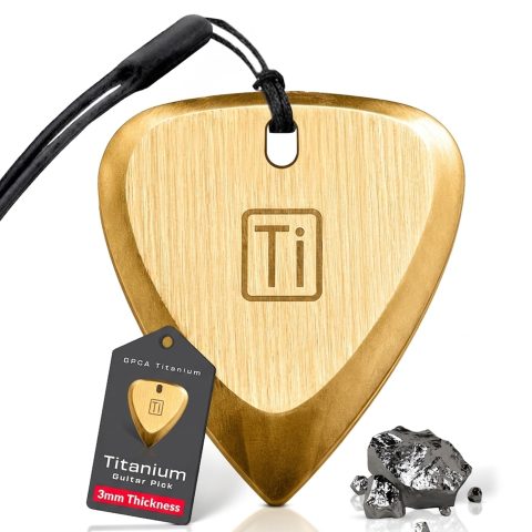 GPCA Titanium Guitar Pick – 3mm Thick Metal Guitar Picks for Guitarist